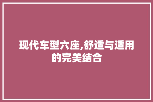 现代车型六座,舒适与适用的完美结合 车灯配件