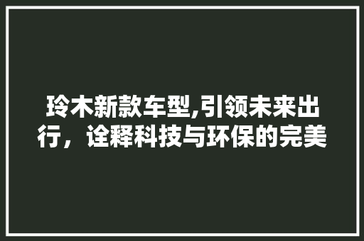 玲木新款车型,引领未来出行，诠释科技与环保的完美融合
