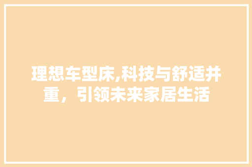 理想车型床,科技与舒适并重，引领未来家居生活