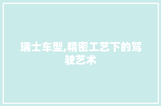 瑞士车型,精密工艺下的驾驶艺术