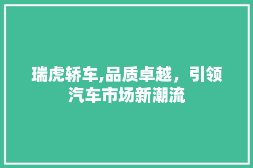 瑞虎轿车,品质卓越，引领汽车市场新潮流