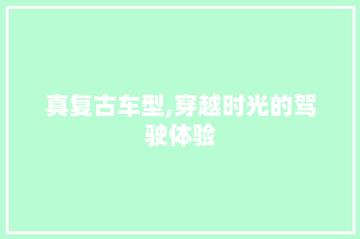 真复古车型,穿越时光的驾驶体验