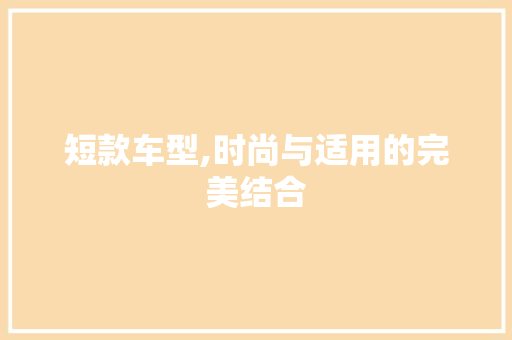 短款车型,时尚与适用的完美结合 底盘配件