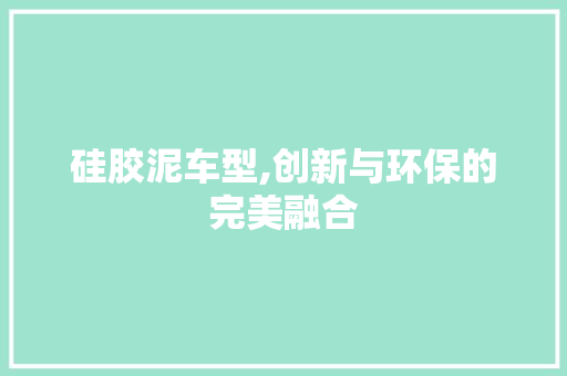 硅胶泥车型,创新与环保的完美融合