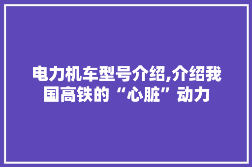 电力机车型号介绍,介绍我国高铁的“心脏”动力 变速箱配件