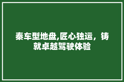秦车型地盘,匠心独运，铸就卓越驾驶体验 底盘配件