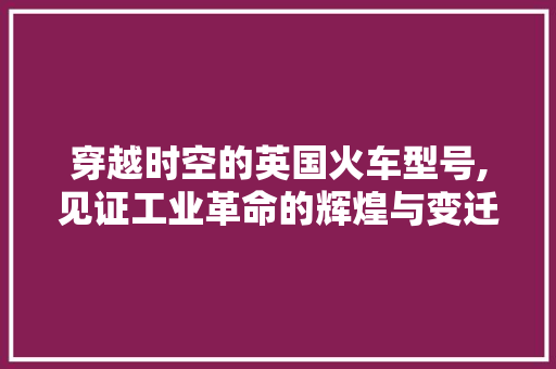 穿越时空的英国火车型号,见证工业革命的辉煌与变迁