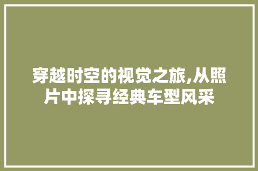 穿越时空的视觉之旅,从照片中探寻经典车型风采