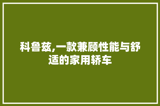 科鲁兹,一款兼顾性能与舒适的家用轿车
