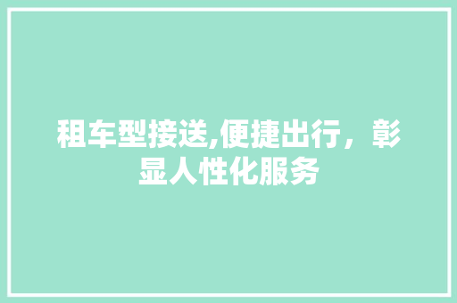 租车型接送,便捷出行，彰显人性化服务