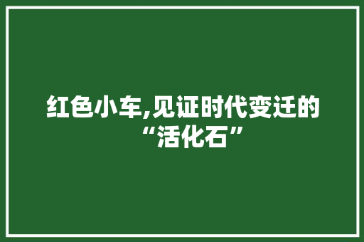 红色小车,见证时代变迁的“活化石”