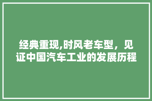经典重现,时风老车型，见证中国汽车工业的发展历程