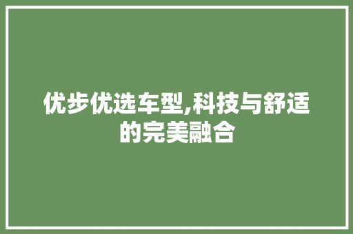 优步优选车型,科技与舒适的完美融合
