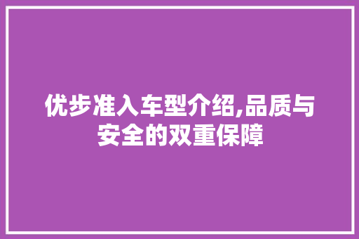 优步准入车型介绍,品质与安全的双重保障