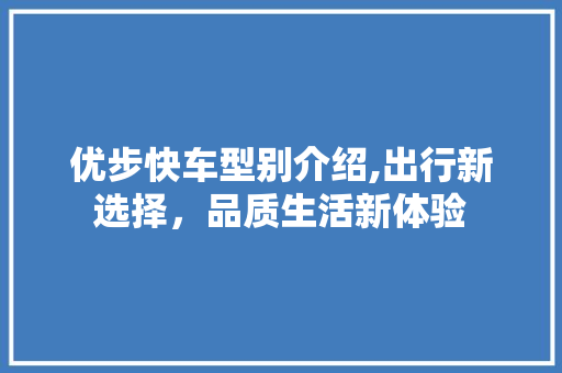 优步快车型别介绍,出行新选择，品质生活新体验