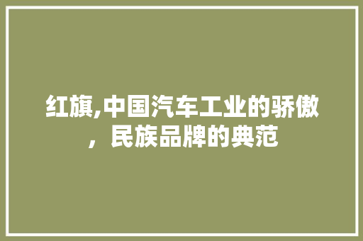 红旗,中国汽车工业的骄傲，民族品牌的典范