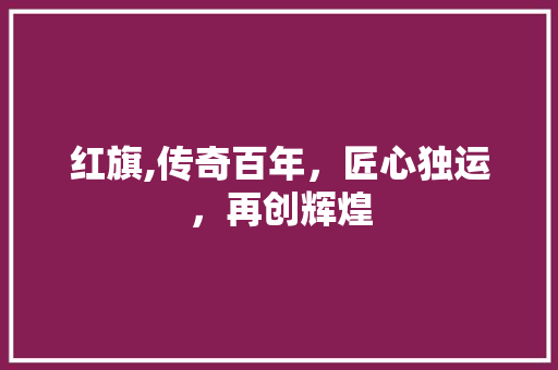 红旗,传奇百年，匠心独运，再创辉煌