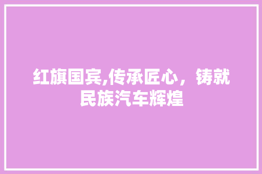 红旗国宾,传承匠心，铸就民族汽车辉煌