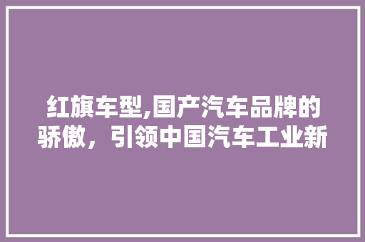 红旗车型,国产汽车品牌的骄傲，引领中国汽车工业新篇章