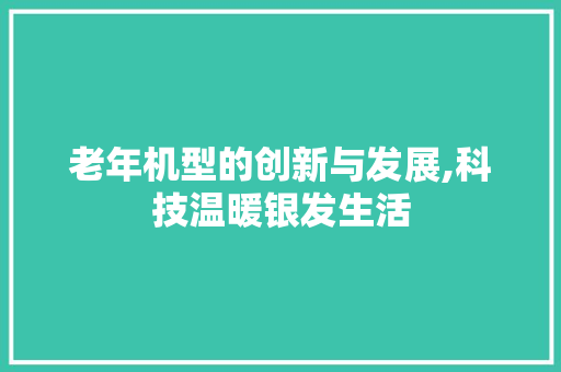 老年机型的创新与发展,科技温暖银发生活