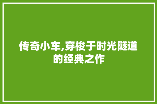传奇小车,穿梭于时光隧道的经典之作