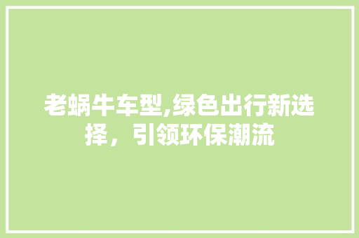 老蜗牛车型,绿色出行新选择，引领环保潮流 发动机配件