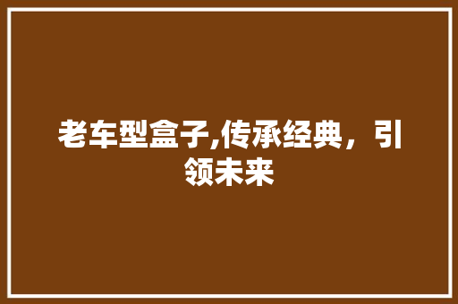 老车型盒子,传承经典，引领未来