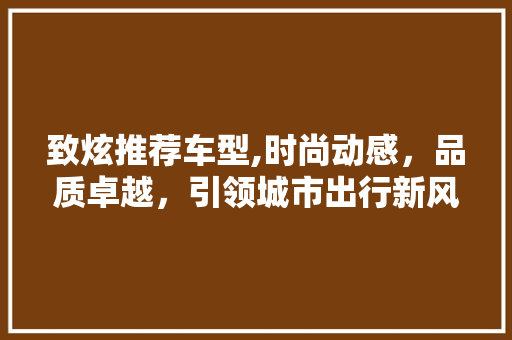 致炫推荐车型,时尚动感，品质卓越，引领城市出行新风尚