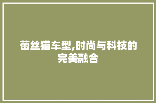蕾丝猫车型,时尚与科技的完美融合