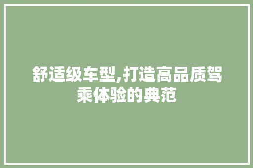 舒适级车型,打造高品质驾乘体验的典范 底盘配件