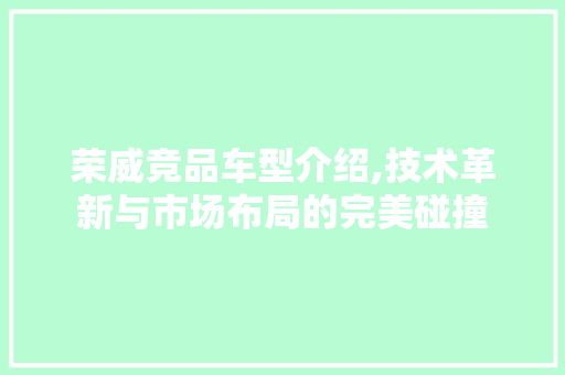 荣威竞品车型介绍,技术革新与市场布局的完美碰撞