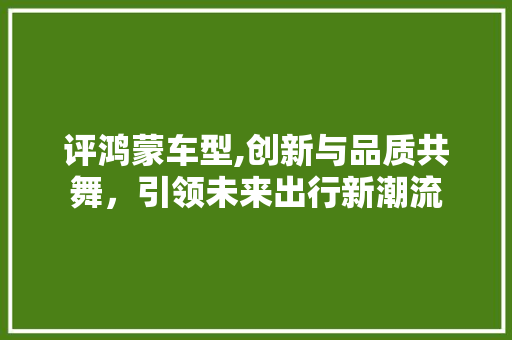 评鸿蒙车型,创新与品质共舞，引领未来出行新潮流 蓄电池配件