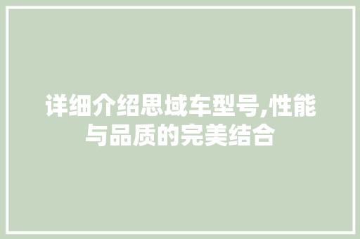 详细介绍思域车型号,性能与品质的完美结合