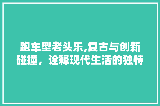 跑车型老头乐,复古与创新碰撞，诠释现代生活的独特韵味