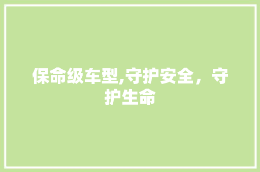 保命级车型,守护安全，守护生命 底盘配件