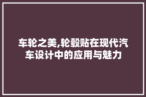 车轮之美,轮毂贴在现代汽车设计中的应用与魅力