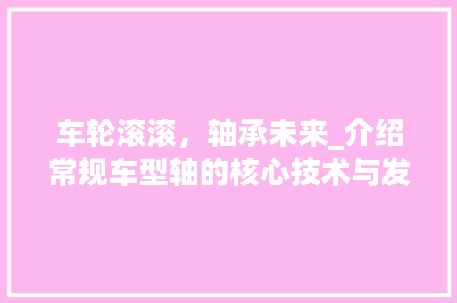 车轮滚滚，轴承未来_介绍常规车型轴的核心技术与发展趋势
