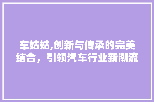 车姑姑,创新与传承的完美结合，引领汽车行业新潮流