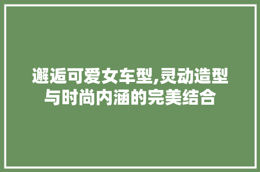 邂逅可爱女车型,灵动造型与时尚内涵的完美结合