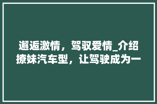 邂逅激情，驾驭爱情_介绍撩妹汽车型，让驾驶成为一种艺术
