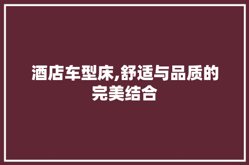 酒店车型床,舒适与品质的完美结合