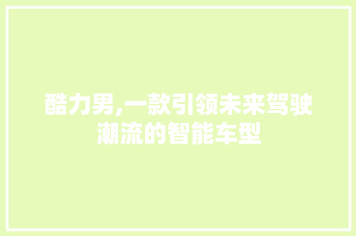 酷力男,一款引领未来驾驶潮流的智能车型