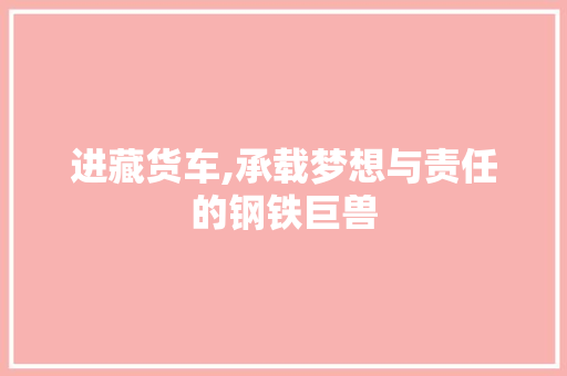 进藏货车,承载梦想与责任的钢铁巨兽