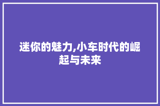 迷你的魅力,小车时代的崛起与未来