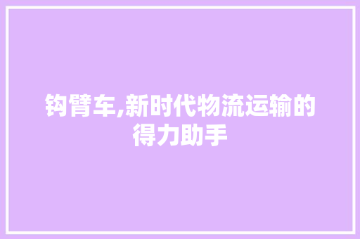 钩臂车,新时代物流运输的得力助手