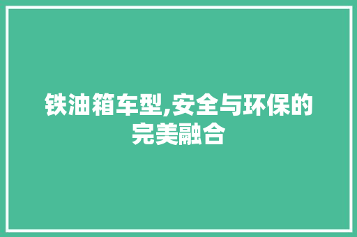 铁油箱车型,安全与环保的完美融合