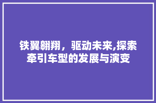 铁翼翱翔，驱动未来,探索牵引车型的发展与演变