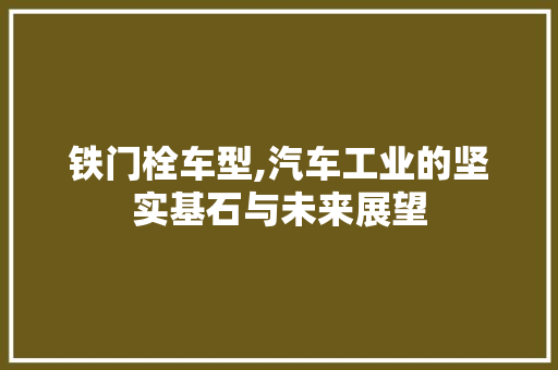 铁门栓车型,汽车工业的坚实基石与未来展望