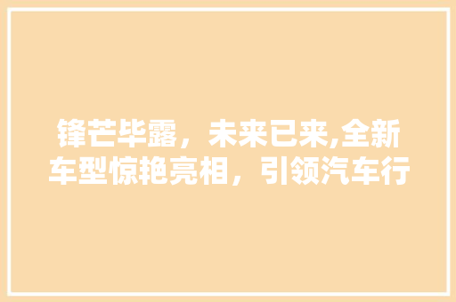 锋芒毕露，未来已来,全新车型惊艳亮相，引领汽车行业新潮流