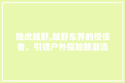 陆虎越野,越野车界的佼佼者，引领户外探险新潮流